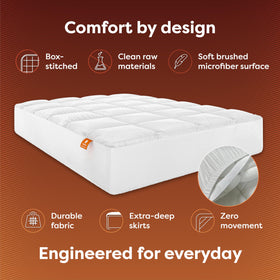HOSPITOLOGY PRODUCTS deep pocket topper queen bed supports heavy mattresses without shifting