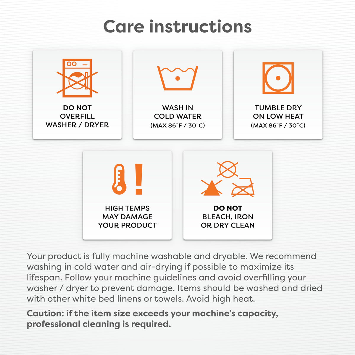 HOSPITOLOGY PRODUCTS machine washable design simplifies care