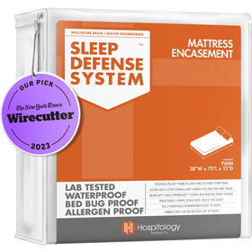 Hospitology Products zippered mattress encasement twin with secure zipper for protection