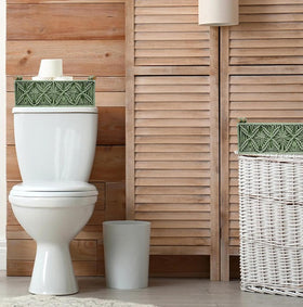 HOSROOME green countertop storage basket keeps small items tidy.
