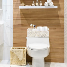 HOSROOME macrame basket bathroom toilet paper organizer