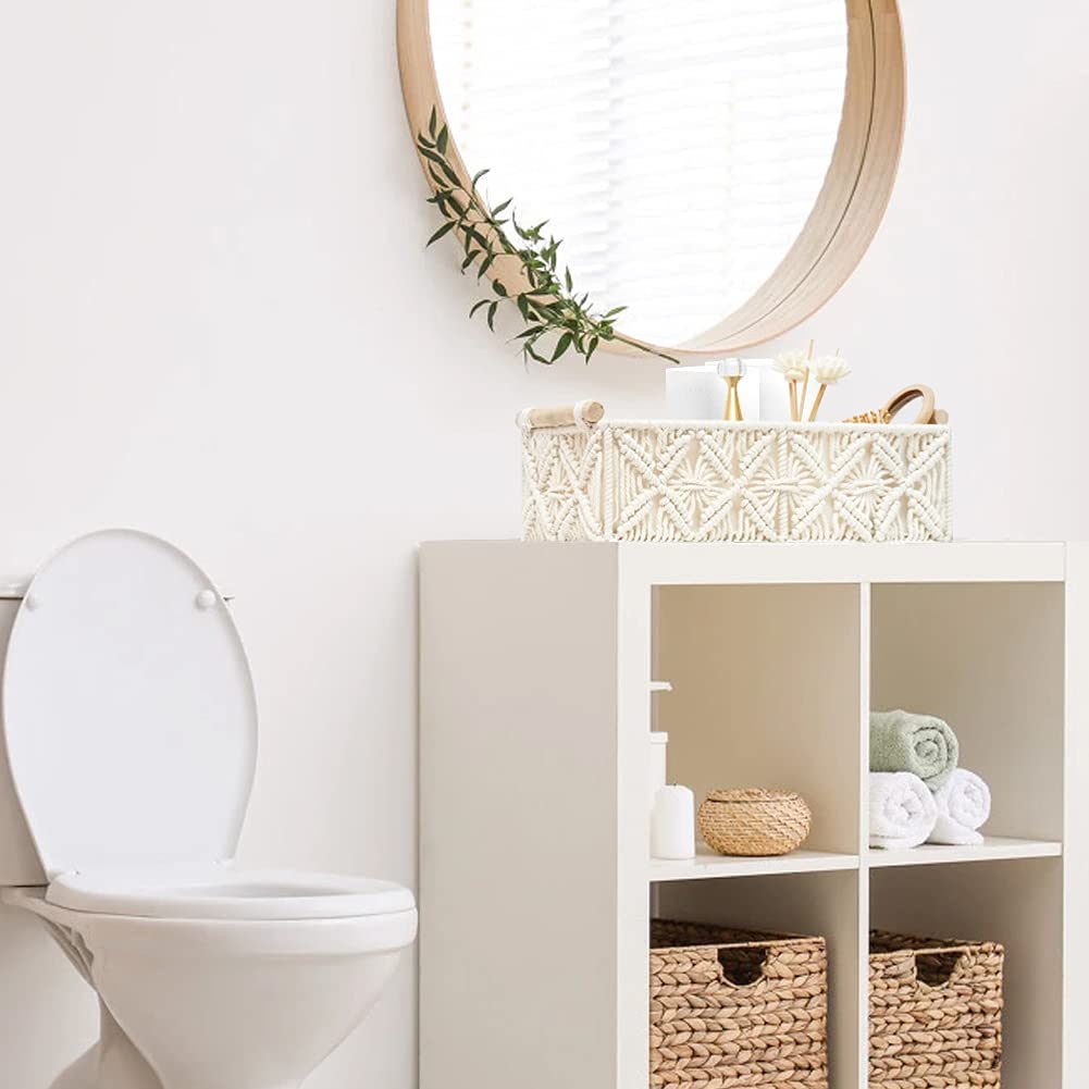 HOSROOME macrame basket bedroom nursery organizer