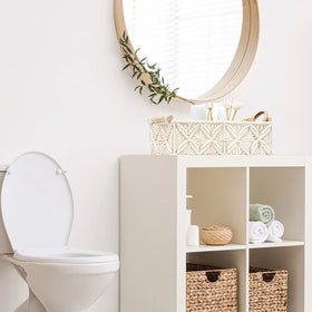 HOSROOME macrame basket bedroom nursery organizer