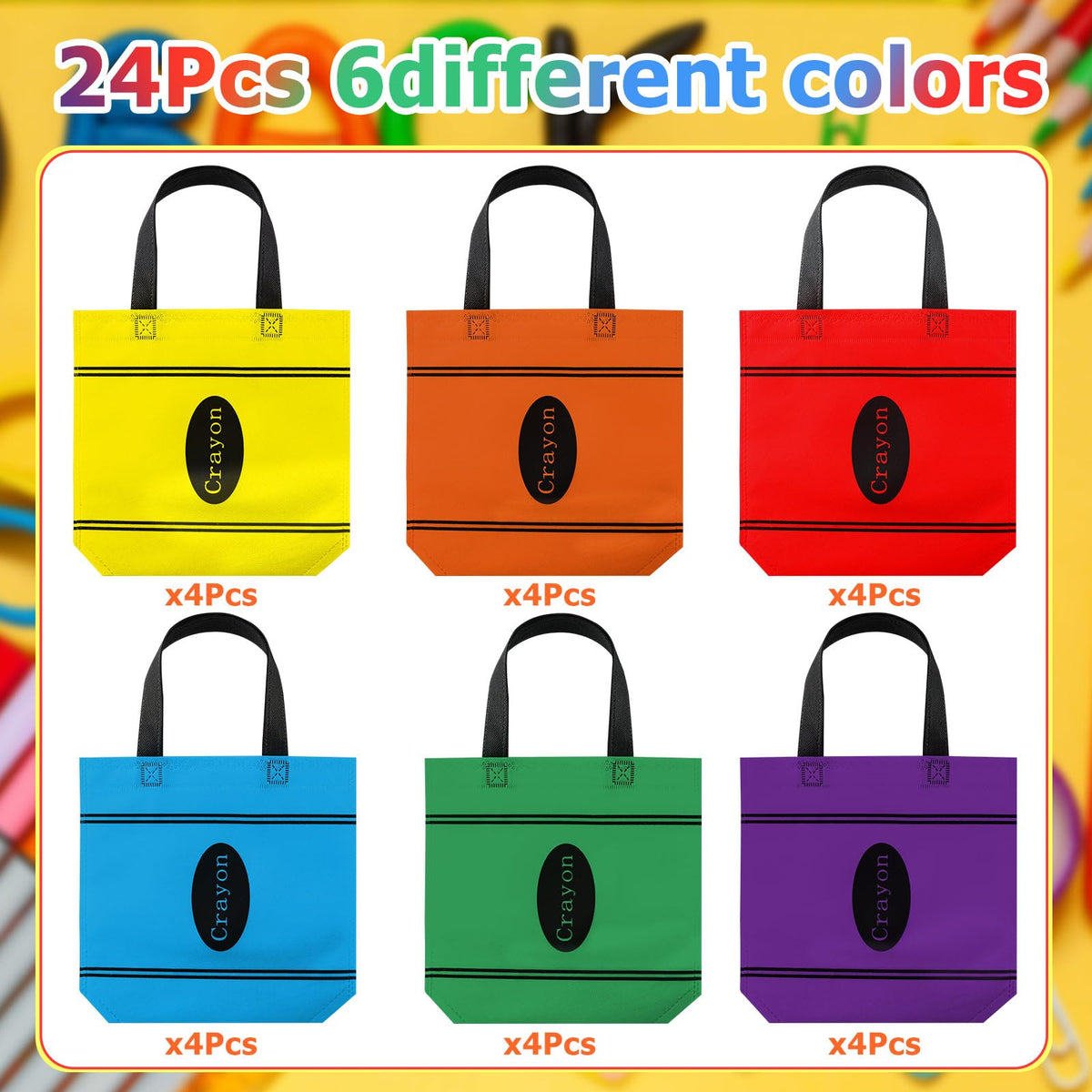 Hosuly mini-size crayon tote perfect for carrying snacks and small gifts.