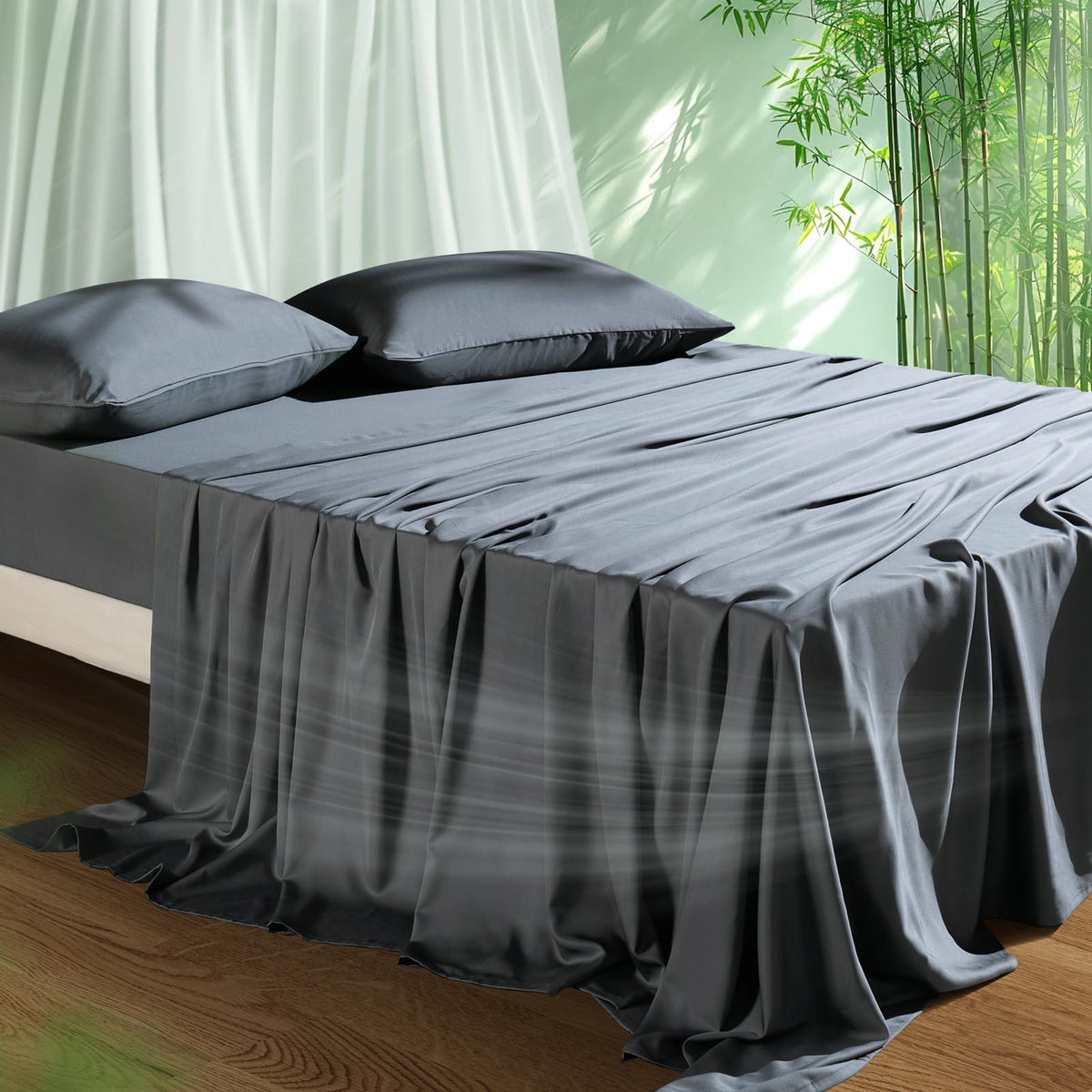 Hot Sleeper Sheets queen 4pc packshot showing cooling luxury for all-night comfort