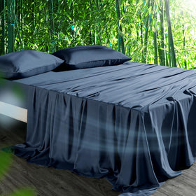 HOT SLEEPER SHEETS queen set cooling bamboo closeup, highlighting breathable, silky-soft fabric.