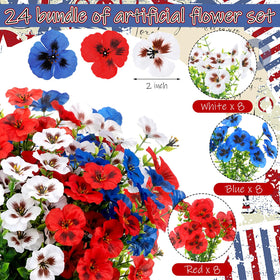Hoteam artificial pansies UV-resistant for lasting color in sunlit spaces