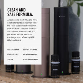 Hotel Collections Dream On Pro-Pod diffuser oil in a room setting for refined ambiance.