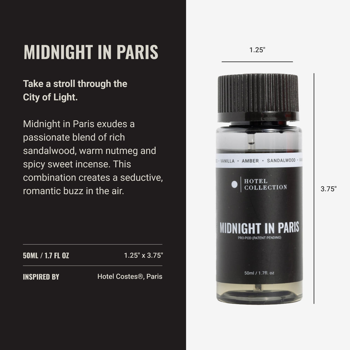 Hotel Collections Midnight in Paris Pro-Pod diffuser in a modern room creates inviting scent.