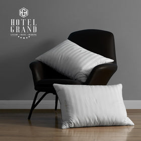 Hotel Grand 500-thread-count cotton cover highlights luxury softness and moisture-wicking.