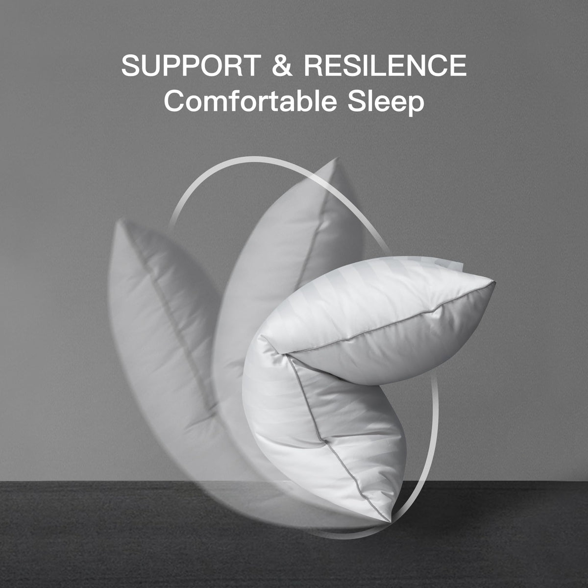 Hotel Grand Queen-size pillows set of two displayed for flexible bed personal comfort.
