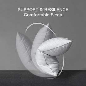 Hotel Grand Queen-size pillows set of two displayed for flexible bed personal comfort.