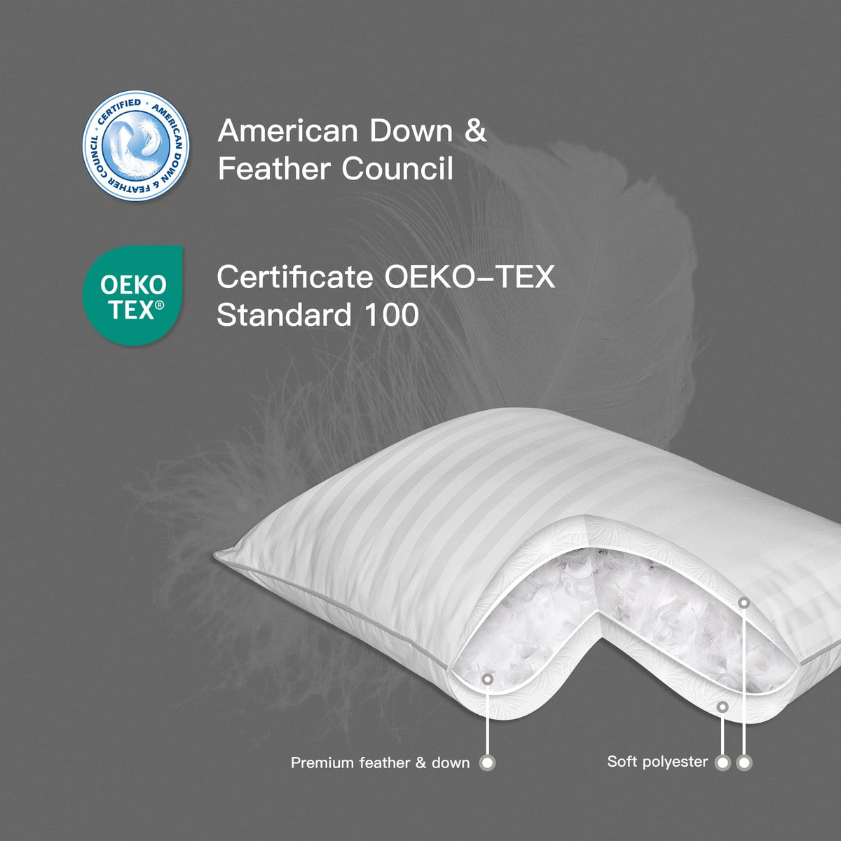 Hotel Grand pillow on side sleeper showcases breathable cotton cover and cooling feel.
