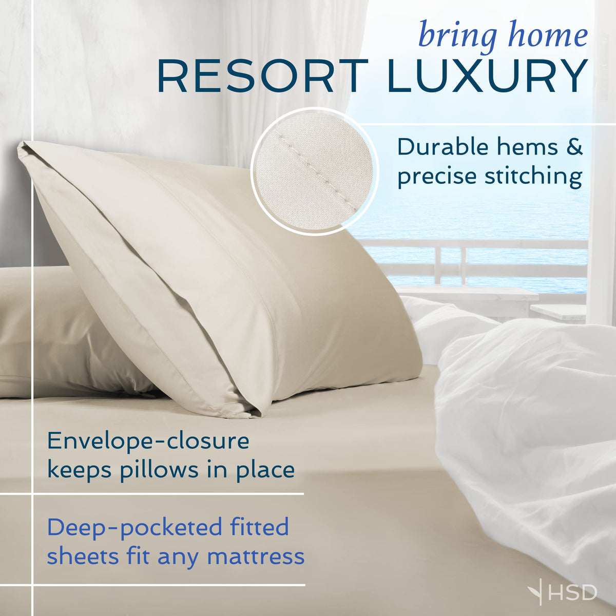 Hotel Sheets Direct bamboo viscose weave delivers breathable, silky warmth