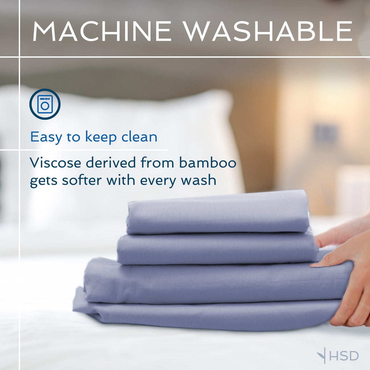 Hotel Sheets Direct deep-pocket elastic ensures secure fit on standard queen mattresses.