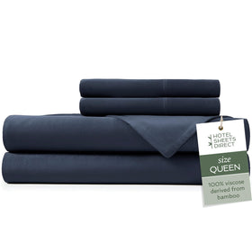 Hotel Sheets Direct packaging for Queen Bamboo Set shows premium hotel-quality presentation.