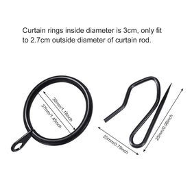Hotop 60-piece metal drapery pin hooks 25x15mm secure curtain headers