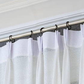Hotop black metal drapery pins hooks closeup, durable and reliable