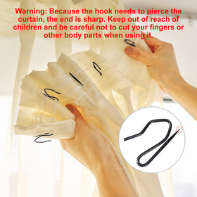 Hotop drapery rings installation process shown for easy setup