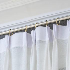 Hotop easy-install drapery rings and hooks for quick setup.