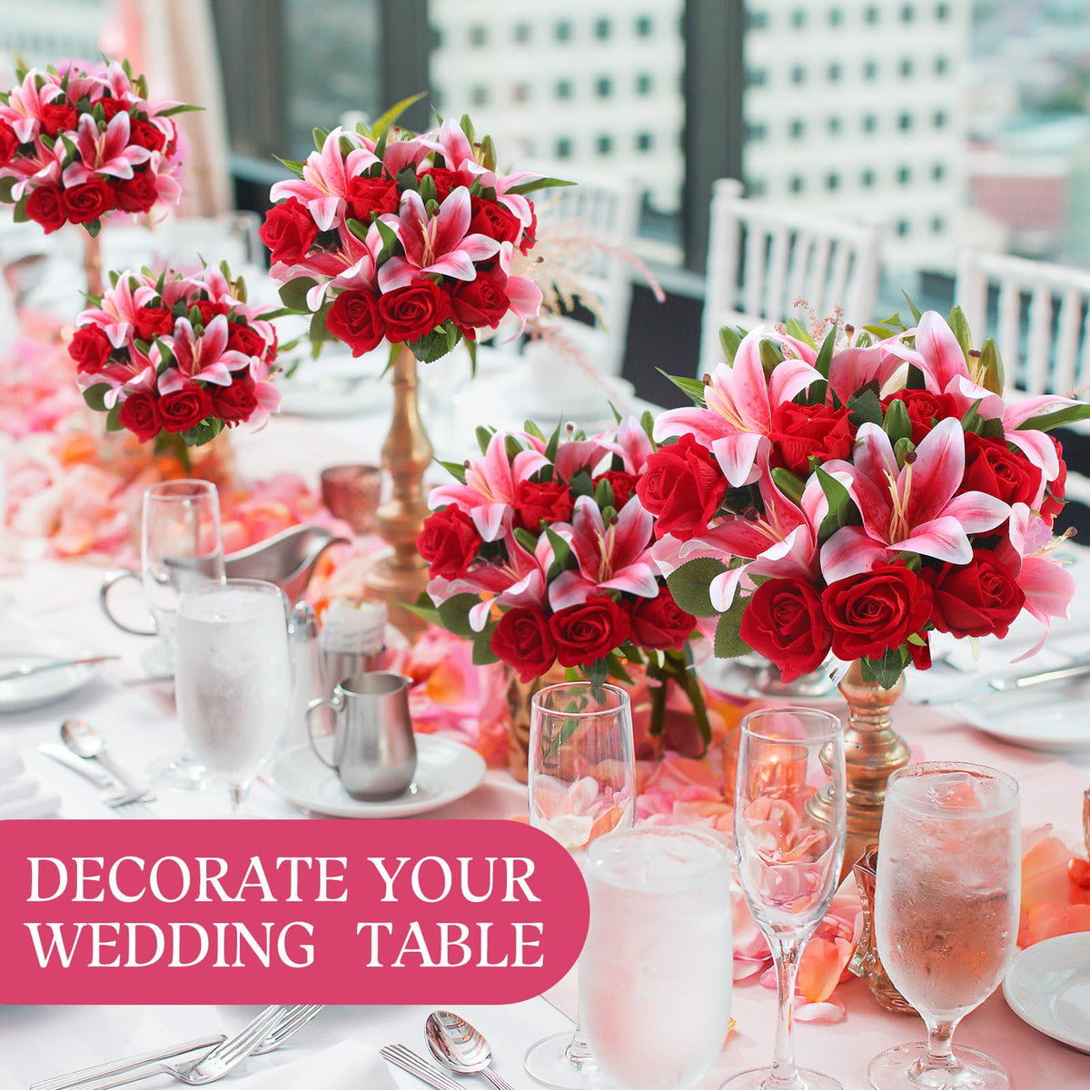 Hotop flower arrangement on display for versatile home or event decor