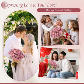 Hotop dusty-rose bouquet offers everlasting beauty for anniversaries or occasions.