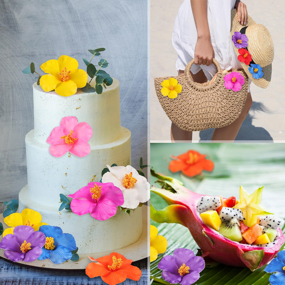 Hotop hibiscus party supplies ideal for luau and summer celebrations
