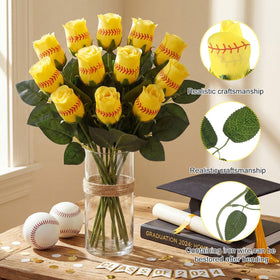 Hotop softball roses fabric material with fade-resistant petals close-up.