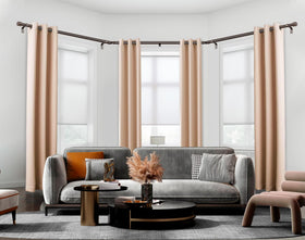 HOTOZON Bay Window side rod 32-58 inches supports versatile curtain setups