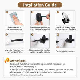 HOTOZON black finish curtain rod complements modern decor