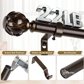 HOTOZON 3/4-inch diameter provides sturdy drapery support.