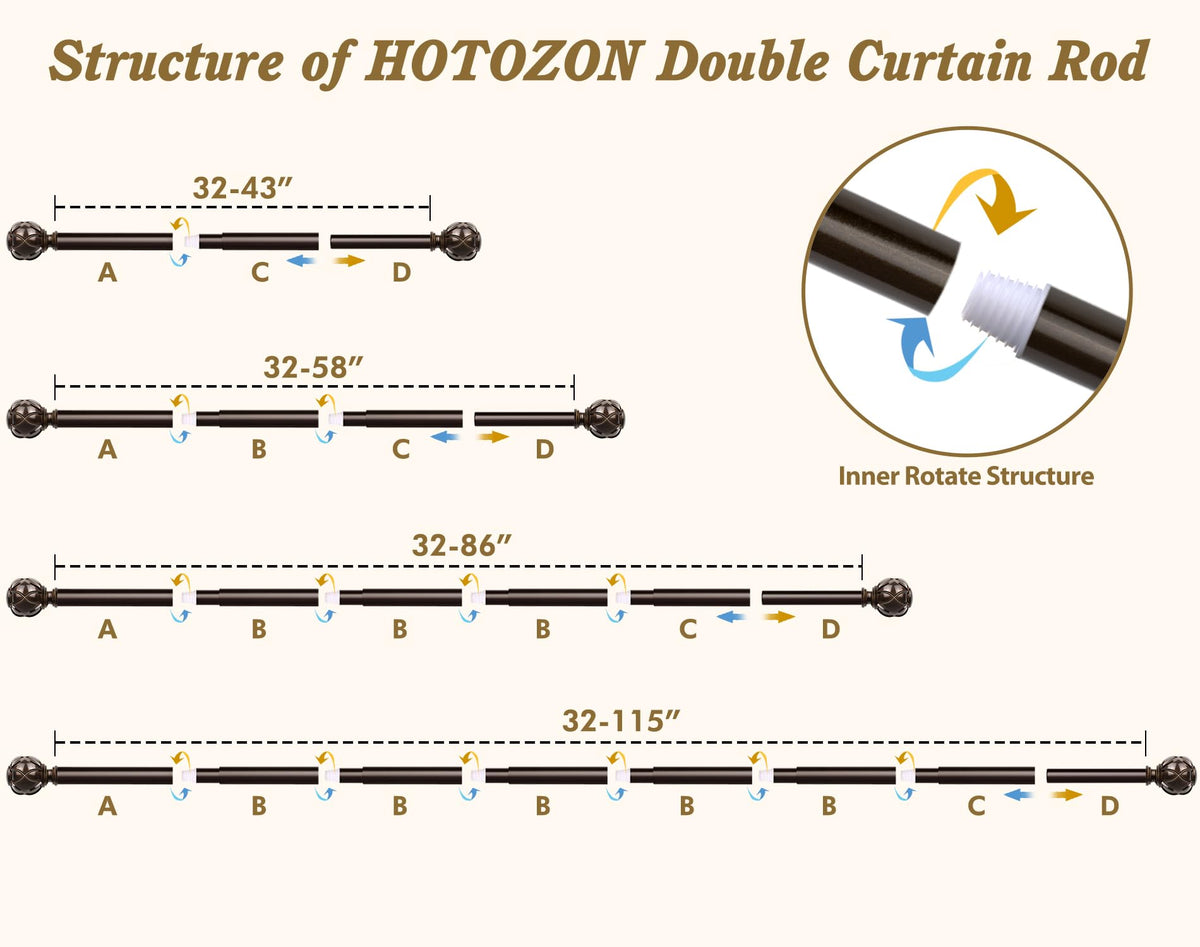 HOTOZON all-in-one kit speeds curtain installation.