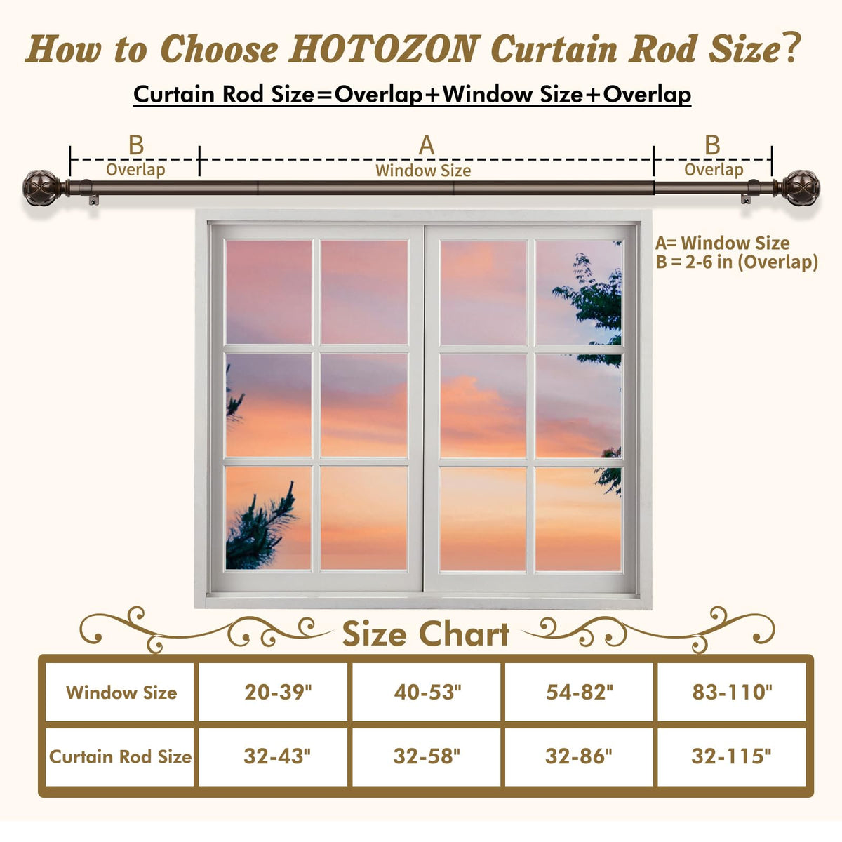 HOTOZON netted texture finials offer decorative detail.