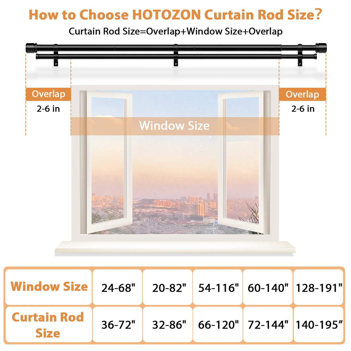 HOTOZON double curtain rod’s simple design elevates window decor.