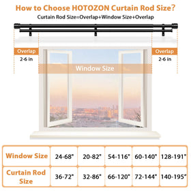 HOTOZON double curtain rod’s simple design elevates window decor.