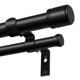 HOTOZON double curtain rod with telescoping length for precise window fit.