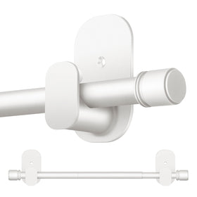 HOTOZON no-drill curtain rod white 32-43 in, renter-friendly setup