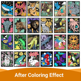 Hotplacy compact 9.84 x 7.87 inch velvet posters for on-the-go coloring.