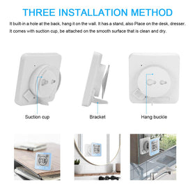 Houkiper wall-mounting option provides space-saving hanging placement.