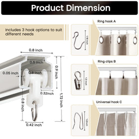 Houmiggle ceiling mount brackets for secure, flexible installation.