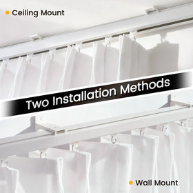 Houmiggle room-divider setup demonstrates easy multi-room privacy.