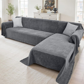 Houmiggle sectional cover in soft chenille offers premium softness and sofa protection