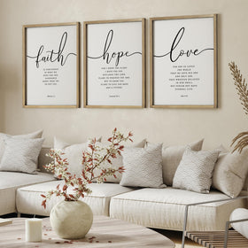 Houmury framed Bible verses wall art with a neutral palette ideal for bedrooms.