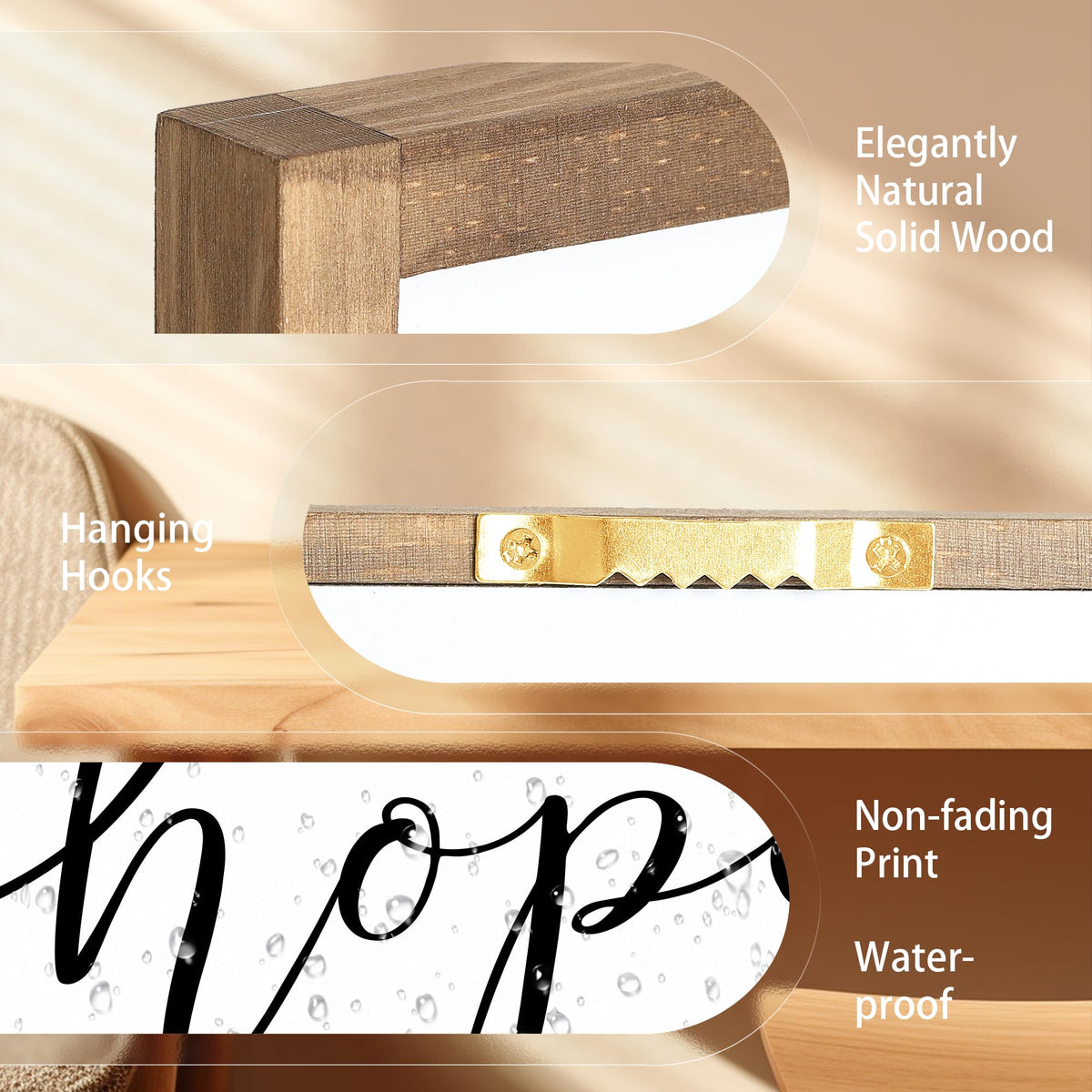 Houmury wall decor is lightweight and easy to hang for quick refreshes.