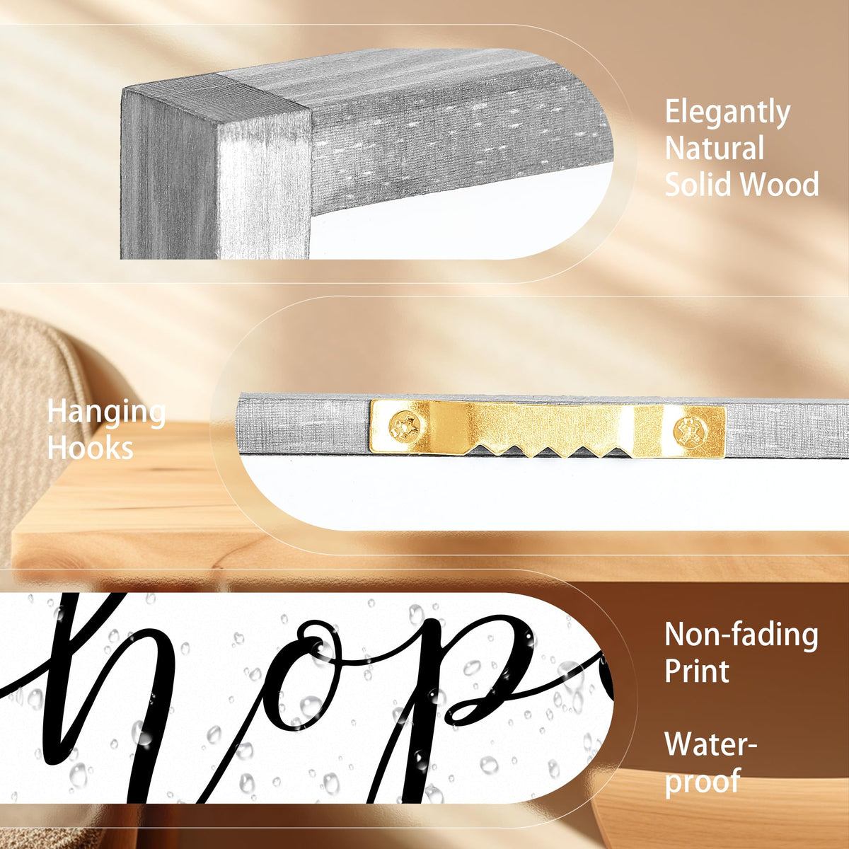 Lightweight and easy to hang; Houmury delivers effortless wall decor.