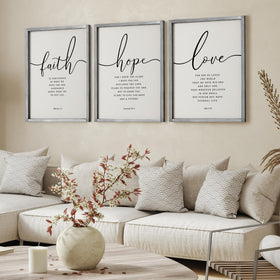 3-piece wall sign features crisp typography and rustic wood framing by Houmury.