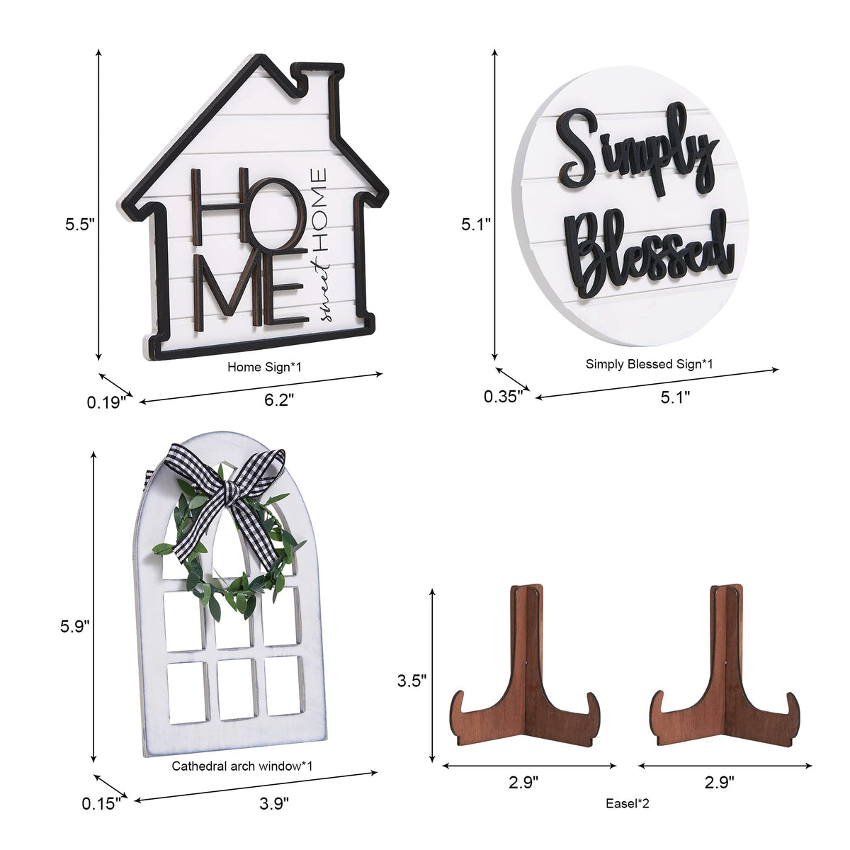 Houmury Cathedral Arch Window accent enhances rustic displays.
