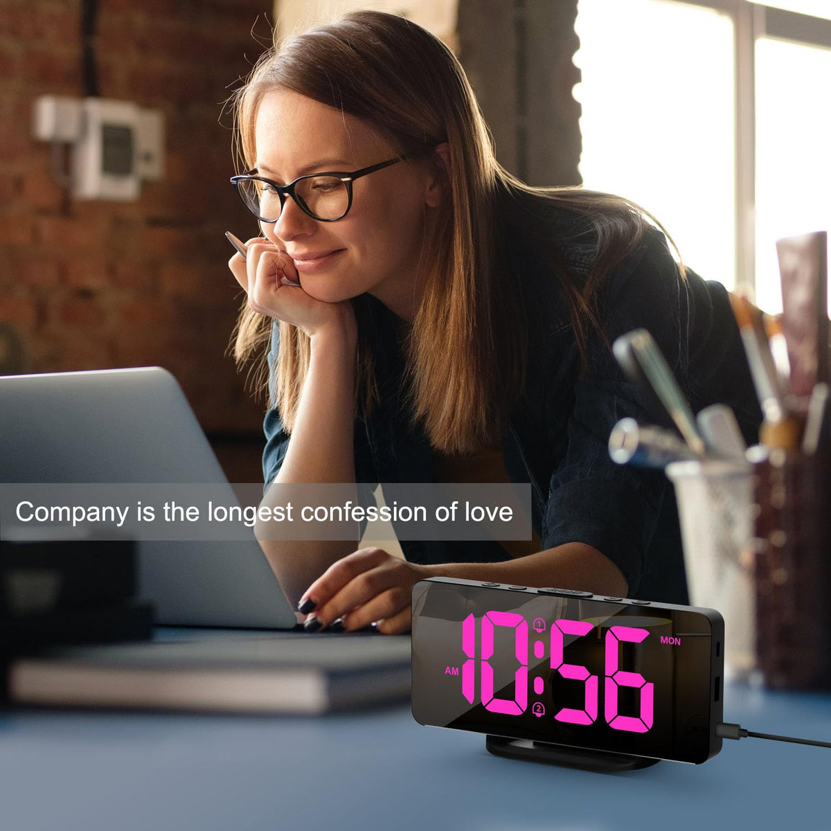 Hournor warm, decorative clock enhances bedrooms, living rooms, or desks.