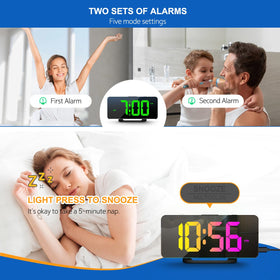 Hournor dual-alarm feature helps you wake with different schedules.