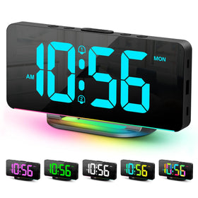 Hournor digital alarm clock with large display for easy night-time reading.